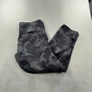 PrAna Pants Mens 40 Gray Camo Stretch Zion Straight Fit Hiking Outdoor